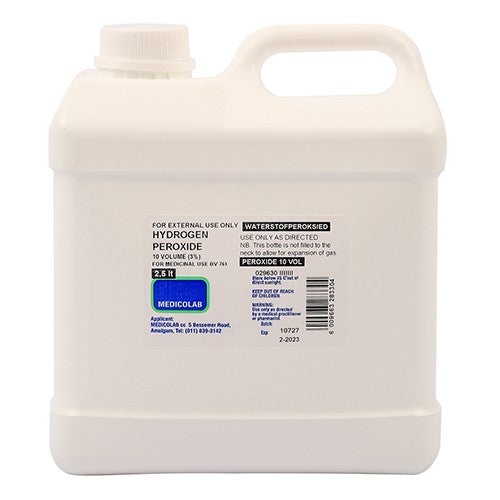 Hydrogen Peroxide 10 Volume (3%) 2.5L