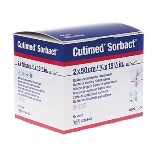 Cutimed Sorbact Ribbon Gauze 2cm x 50cm 20