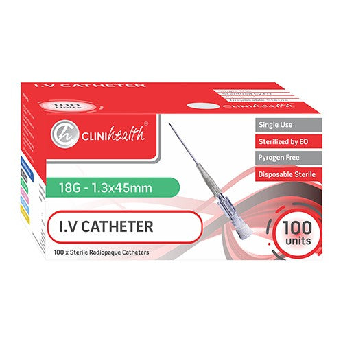 Iv Catheter 18G Without Port & Wings 100