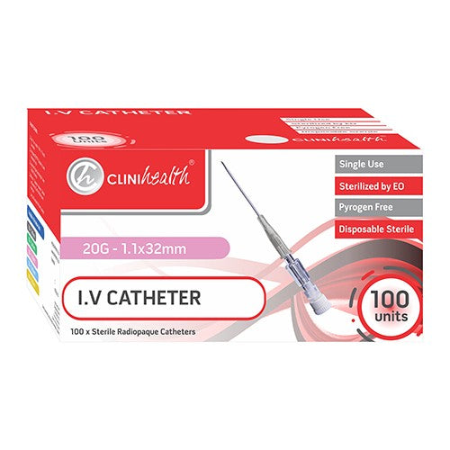 Iv Catheter 20G Without Port & Wings 100