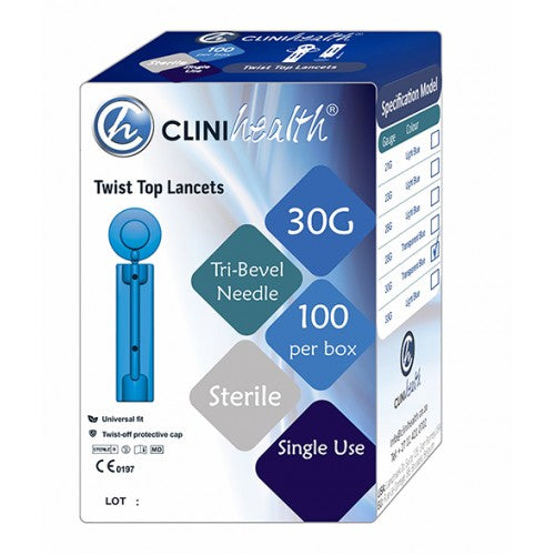 Lancet Twist Top 30G Clinihealth 100