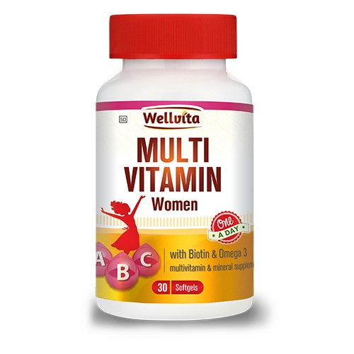 Multivitamin Women 30 Softgels Wellvita – Cura Pharm