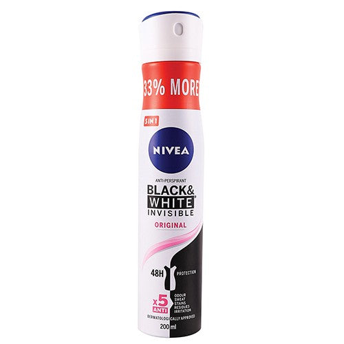 Nivea Deo Aerosol Black & White Female 200ml