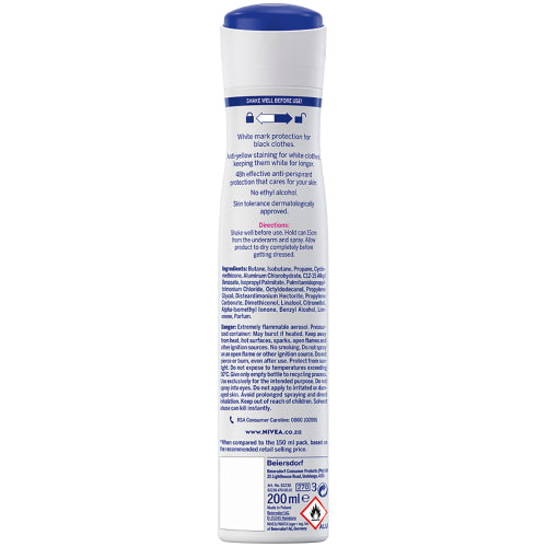 Nivea Deo Aerosol Black & White Female 200ml