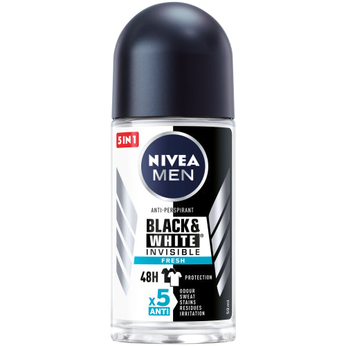 Nivea Men Invisible Black & White Fresh Roll-On 50ml – Cura Pharm