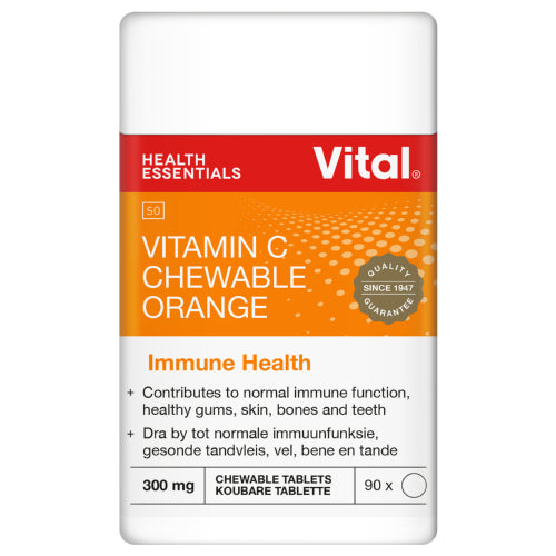 Vital Vitamin C Orange Chew Tablets 300mg 90