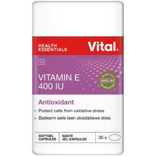 Vital Vitamin E 400Iu Capsules 30