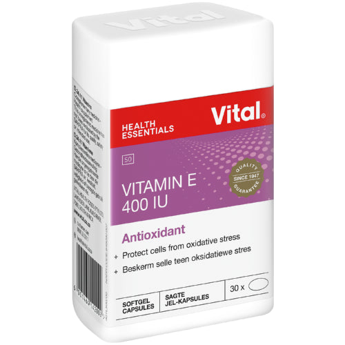 Vital Vitamin E 400Iu Capsules 30