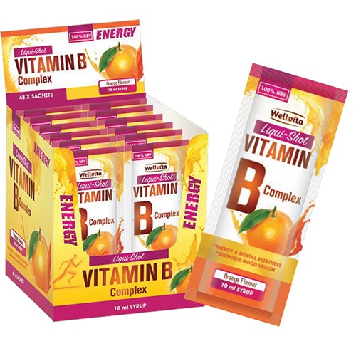 Vitamin B Complex Liquid Shot 48X10ml Wellvita