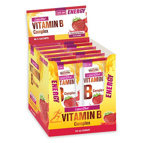 Vitamin B Complex Liquid Shot 48X10ml Wellvita