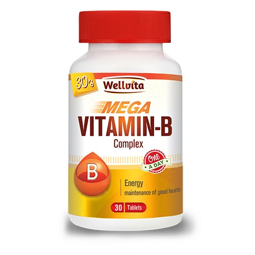 Vitamin B Complex 30 Tablets Wellvita – Cura Pharm