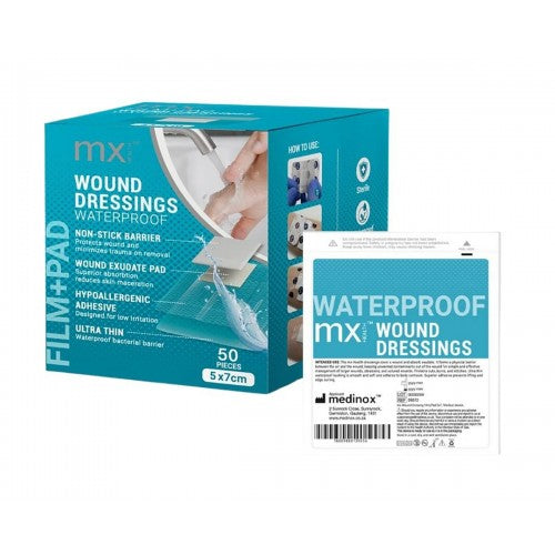 Wound Dressing Mx Film+Pad 5X7cm 50