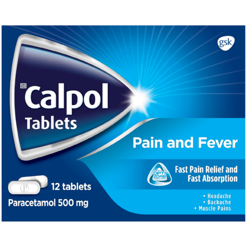 Calpol Adult 500mg Tablets 12 Cura Pharm