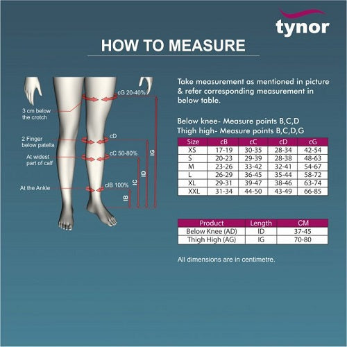 Compression Medical Knee High Tynor