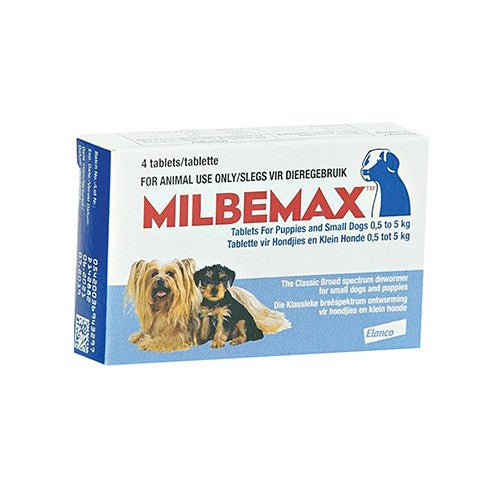 Milbemax Puppy&Small Dog 4 Tablets <5Kg