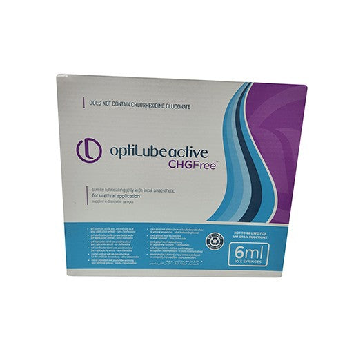 Optilube Active Sterile Gel Lidocaine 6ml 10