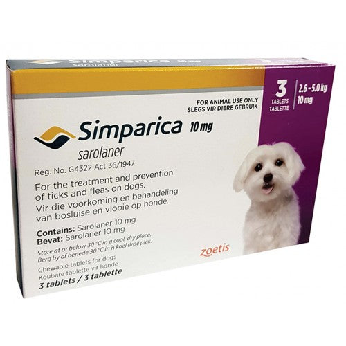 Simparica Tablets 10mg 2.6-5kg Purple  3