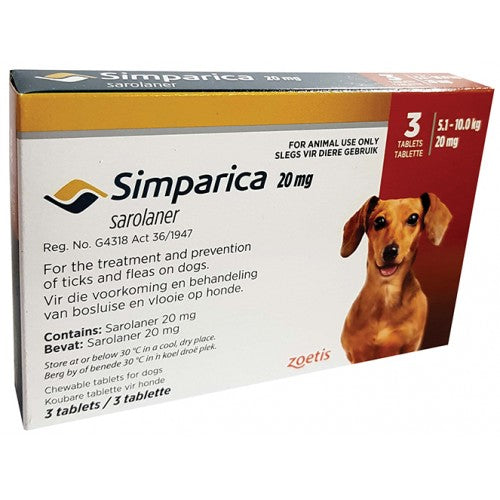 Simparica Tablets 20mg 5kg-10kg Brown  3