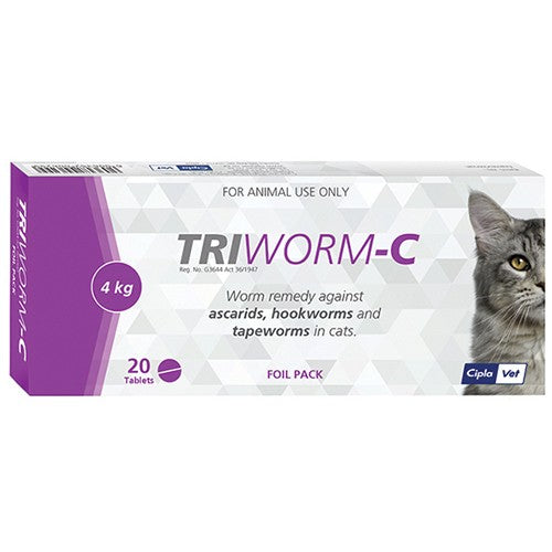 Triworm-C - 20 Foil Tablets